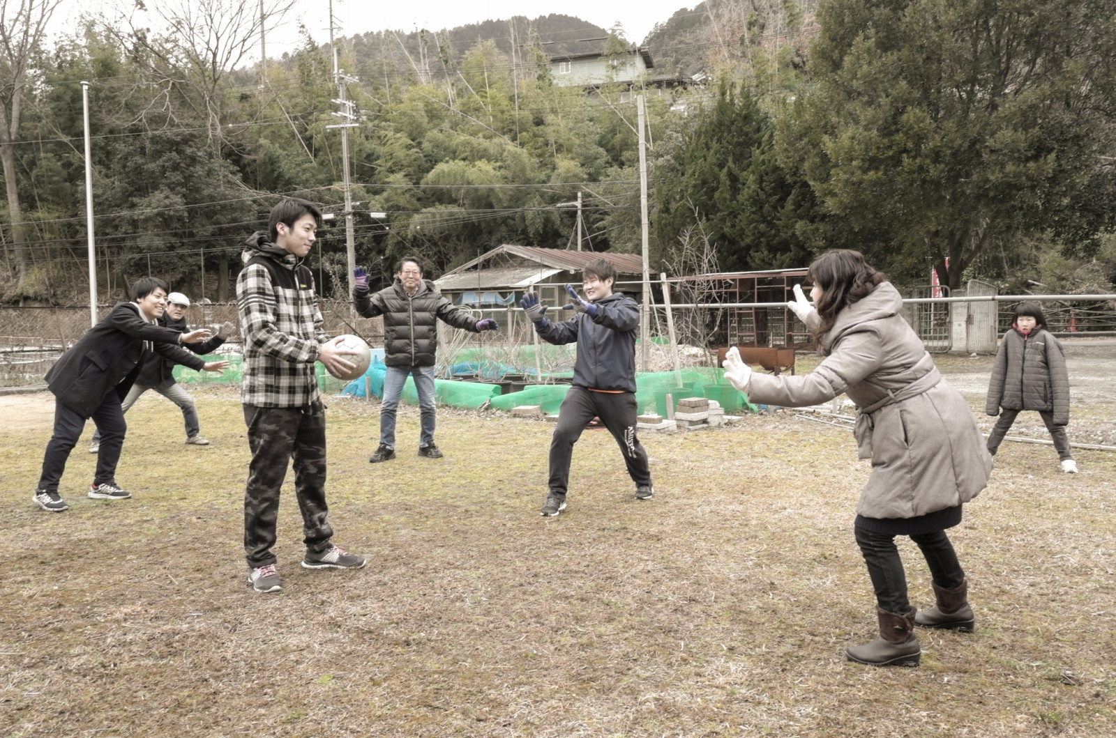 屋外での遊びのテストプレイ